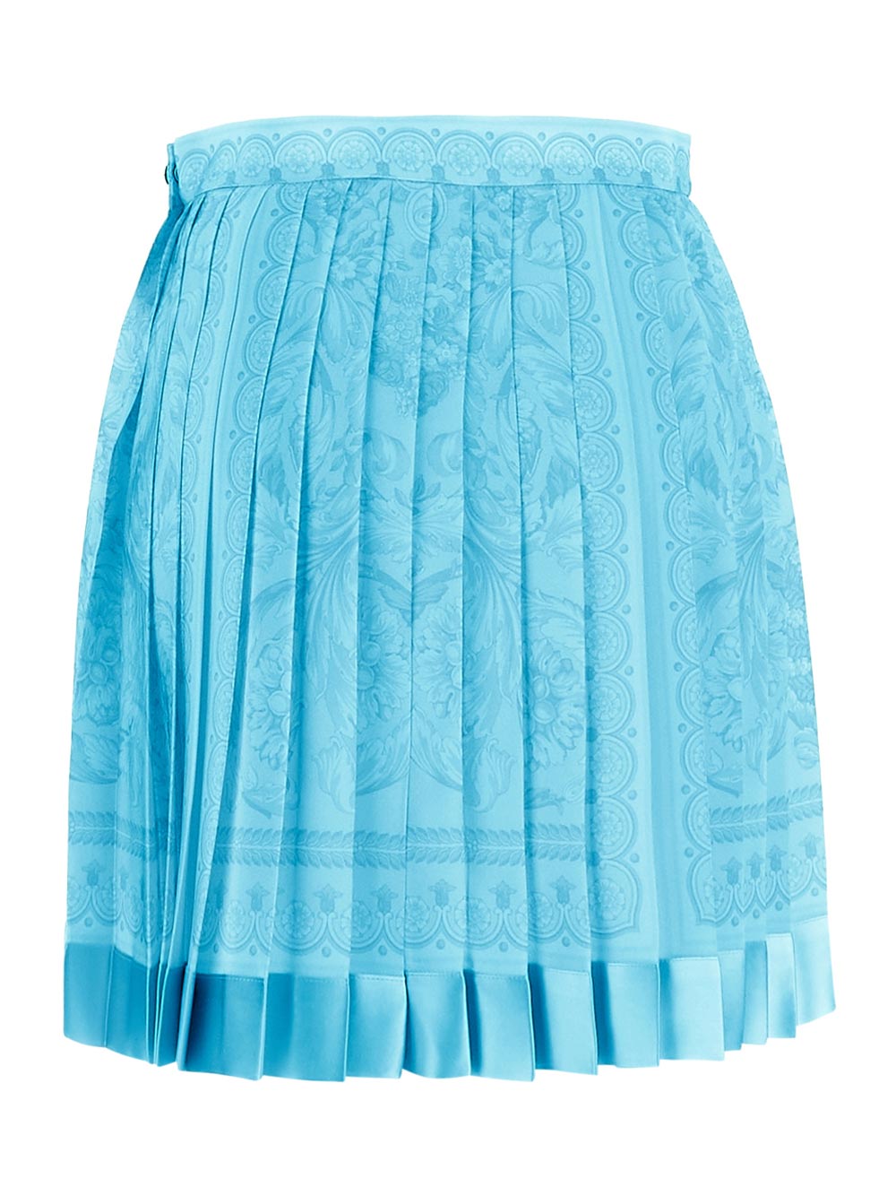 Versace Barocco Silk Pleated Skirt