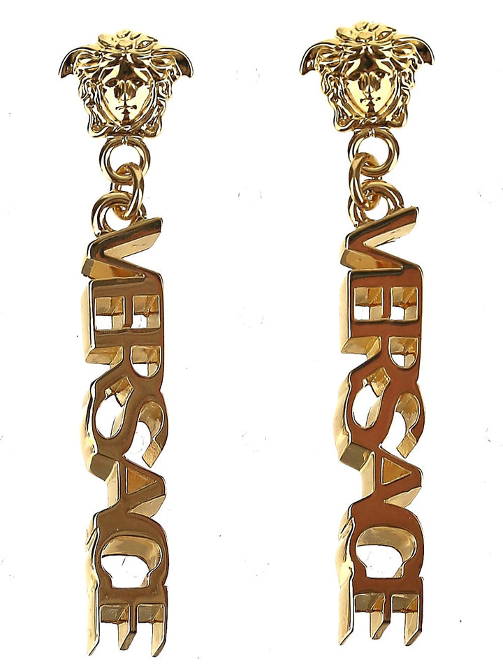 Versace La Medusa Logo Drop Earrings