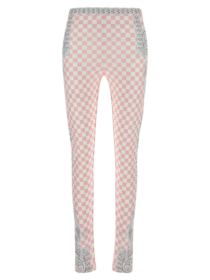 Versace Checkerboard-Pattern Leggings