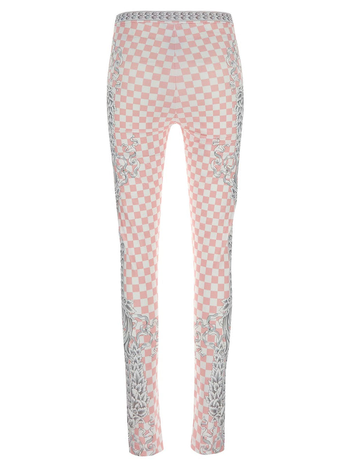 Versace Checkerboard-Pattern Leggings