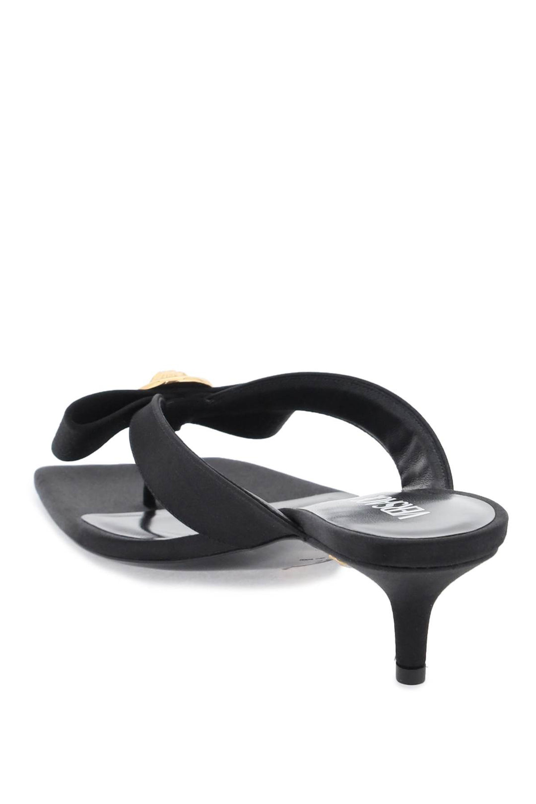 Versace gianni ribbon thong mules