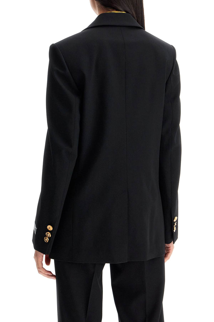 Versace single-breasted wool stretch blazer