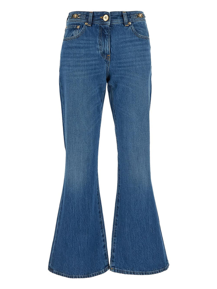 Versace Crop Flared Jeans