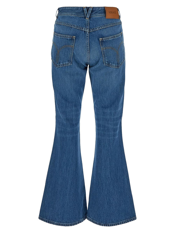 Versace Crop Flared Jeans