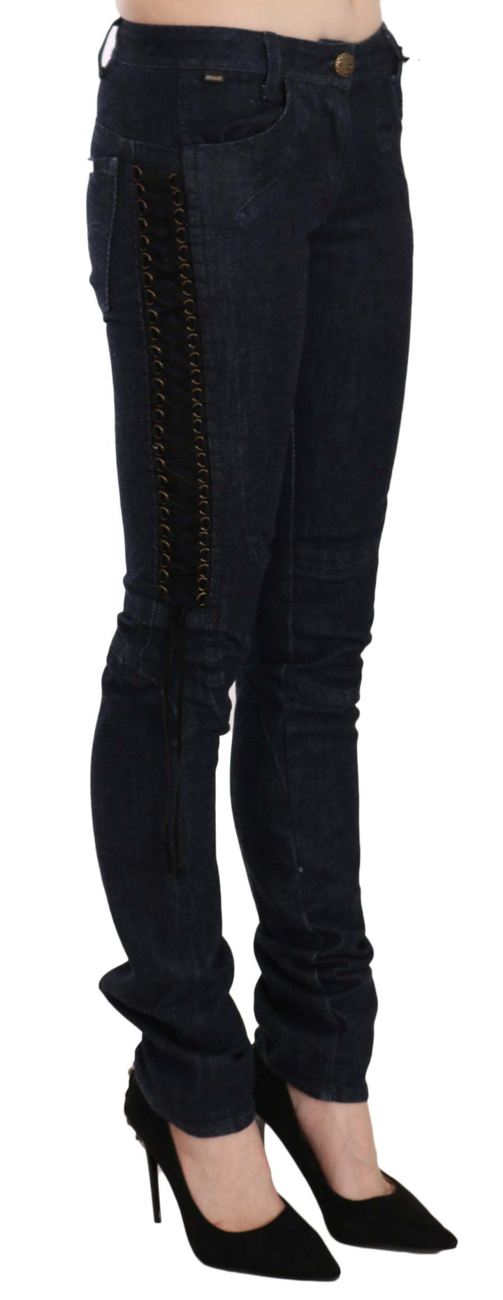 Just Cavalli Elegant Low Waist Skinny Trousers