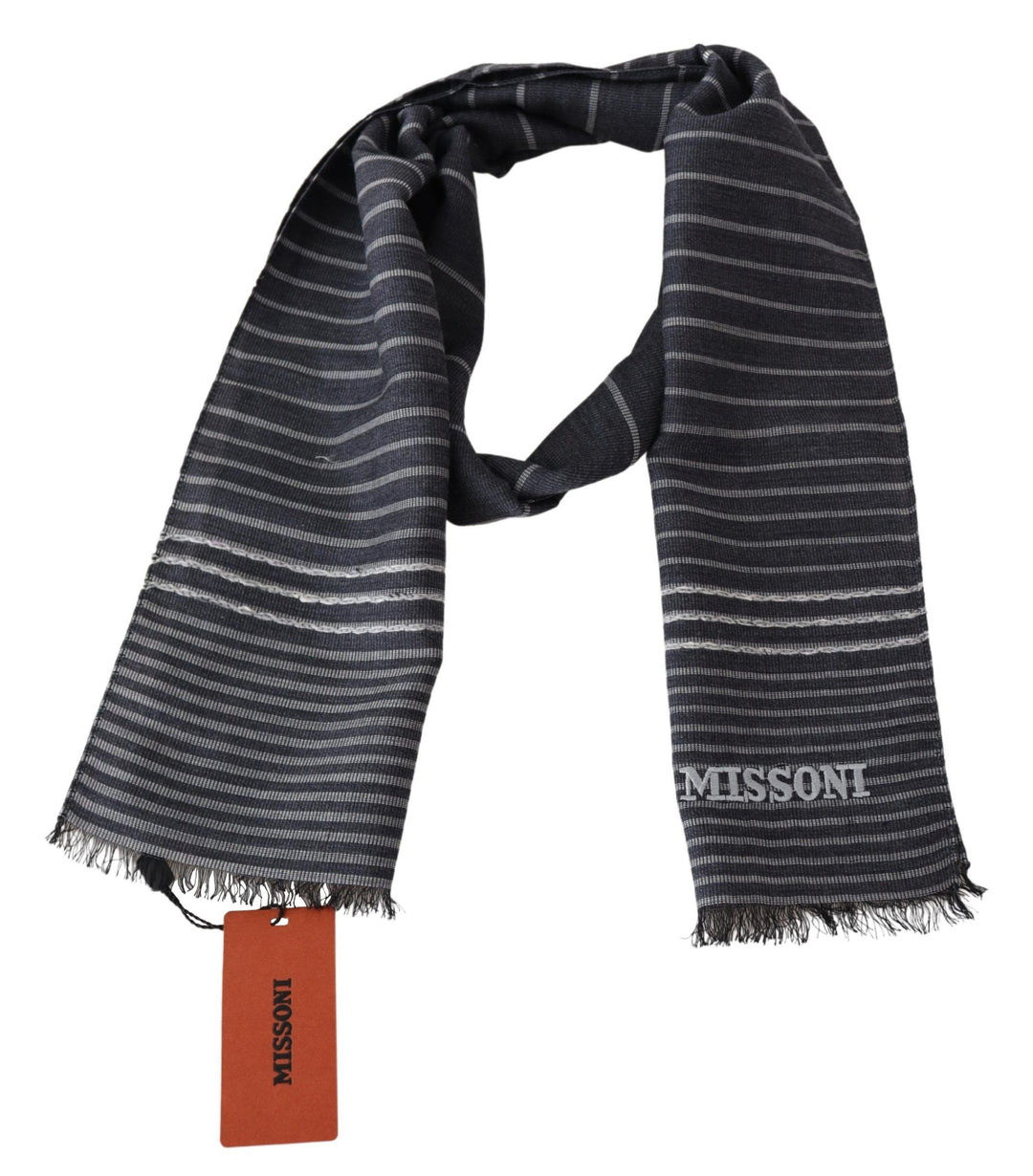 Missoni Elegant Wool-Silk Striped Scarf