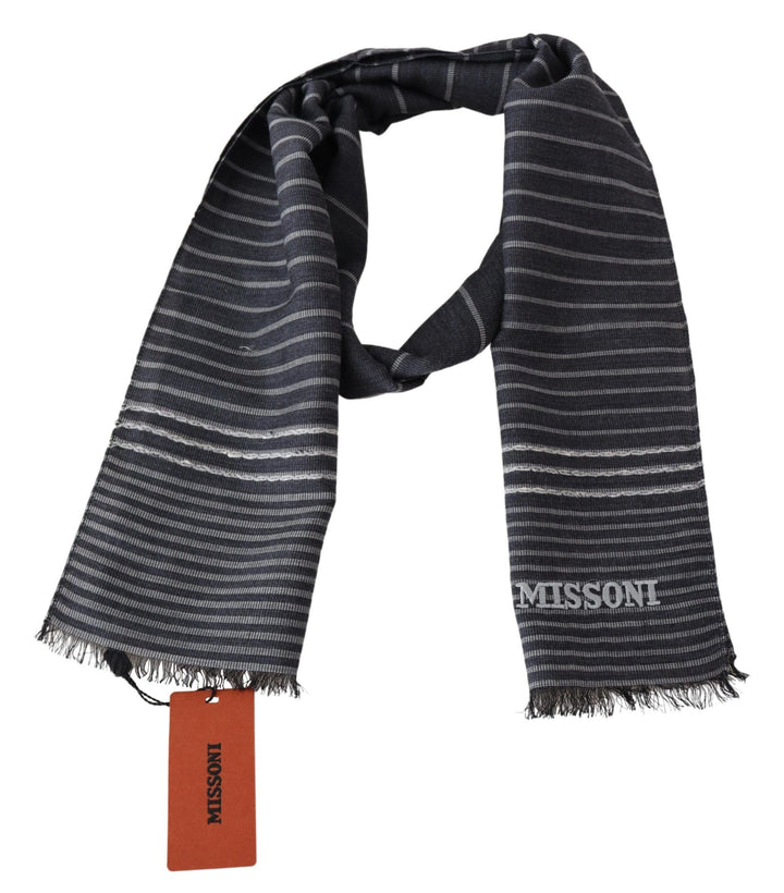 Missoni Elegant Wool-Silk Striped Scarf