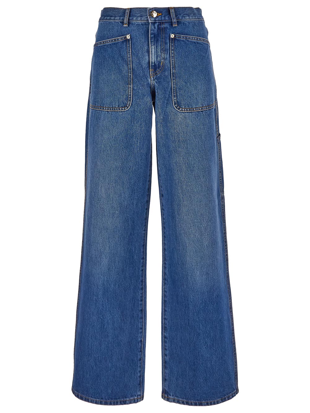 Tory Burch Mid-Rise Wide-Leg Jeans