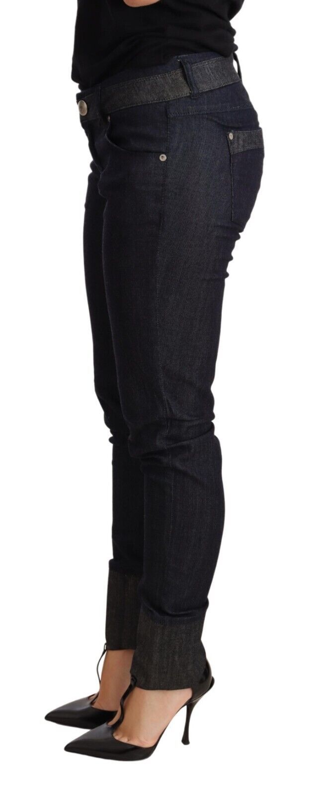 Ermanno Scervino Chic Dark Blue Skinny Trouser Jeans