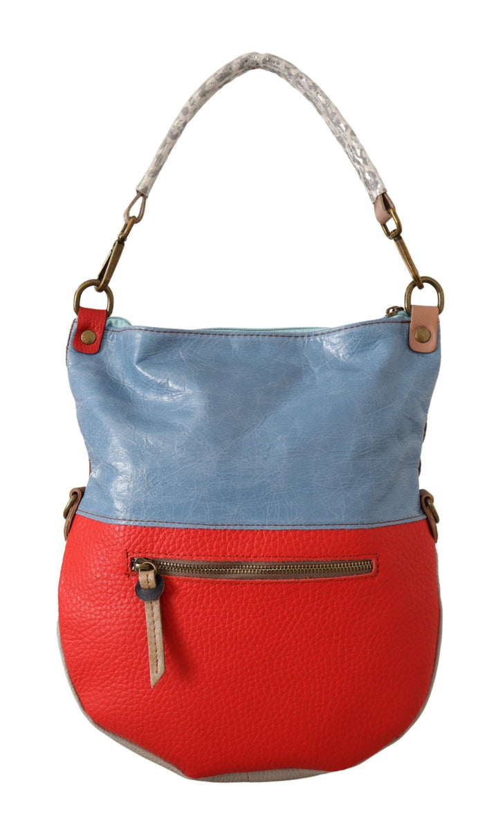 EBARRITO Chic Multicolor Leather Tote with Gold Accents