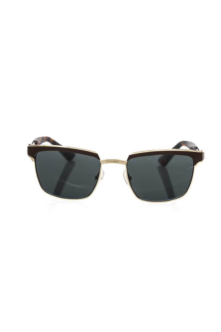 Frankie Morello Brown Metallic Fiber Men Sunglass