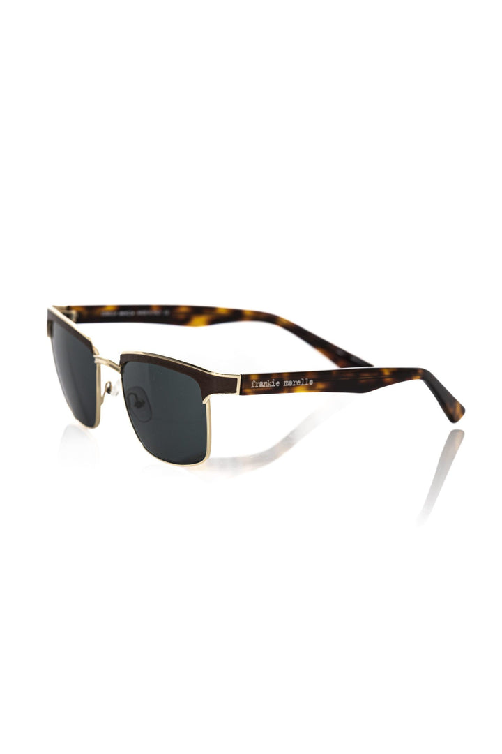 Frankie Morello Brown Metallic Fiber Men Sunglass