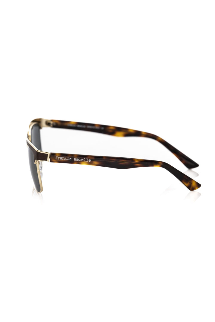 Frankie Morello Brown Metallic Fiber Men Sunglass