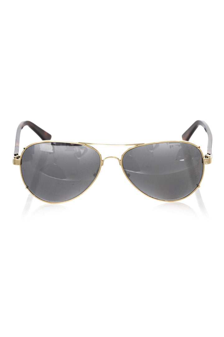 Frankie Morello Gold Metallic Fiber Men Sunglass