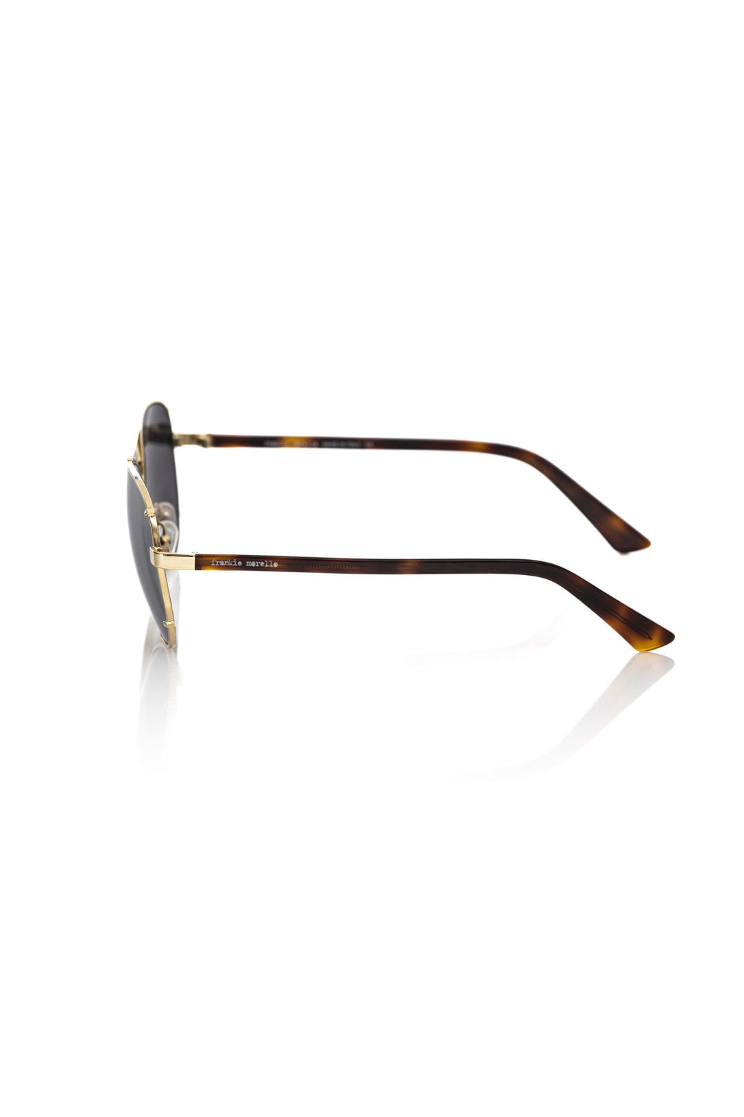 Frankie Morello Gold Metallic Fiber Men Sunglass