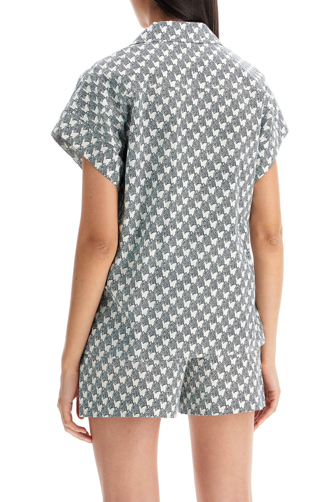 Tory Burch printed poplin camp shirt