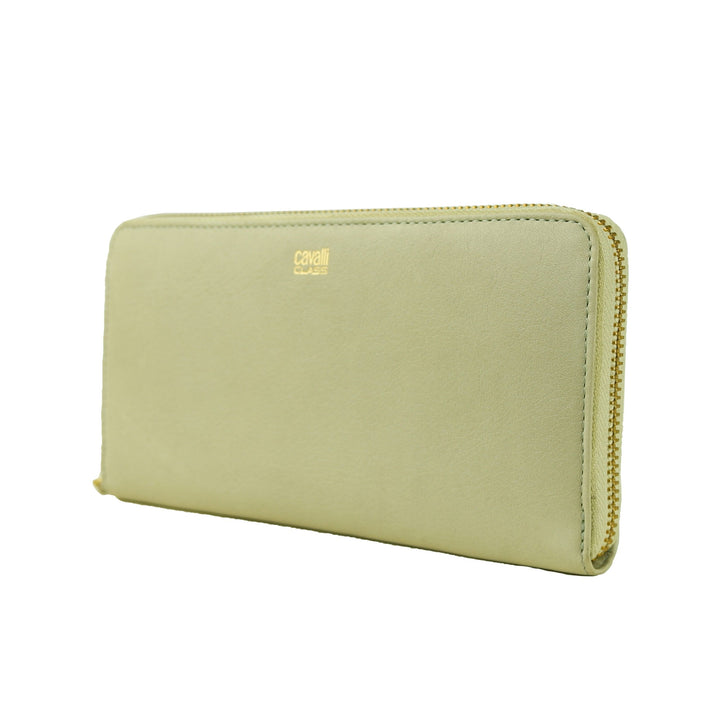 Cavalli Class Gray Calfskin Women Wallet