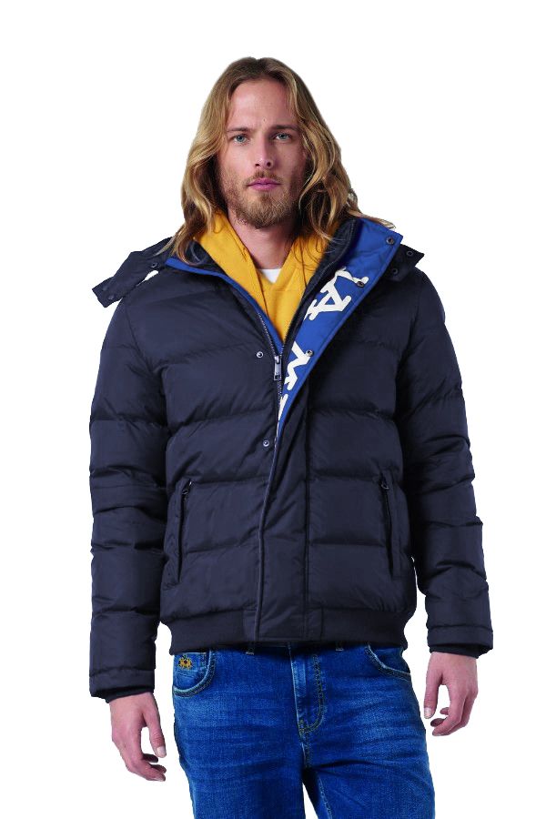 La Martina Elegant Sports Jacket with Hood in Navy Blue