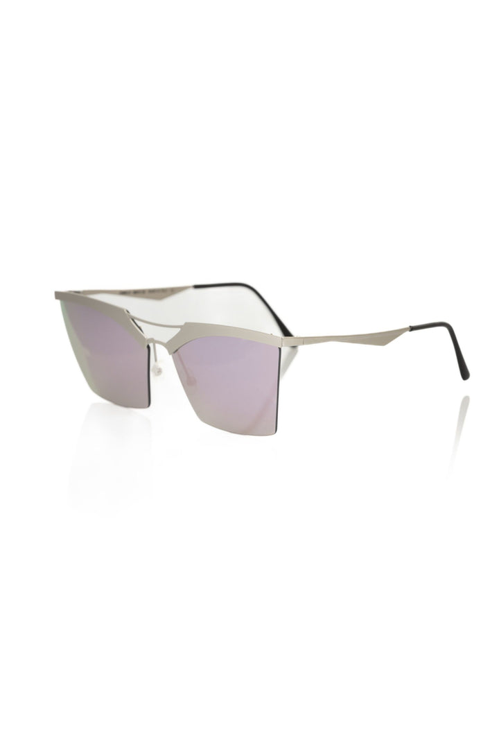 Frankie Morello Silver Metallic Women Sunglass