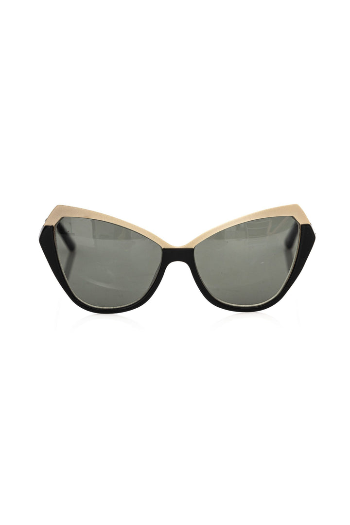 Frankie Morello Black Acetate Women Sunglass