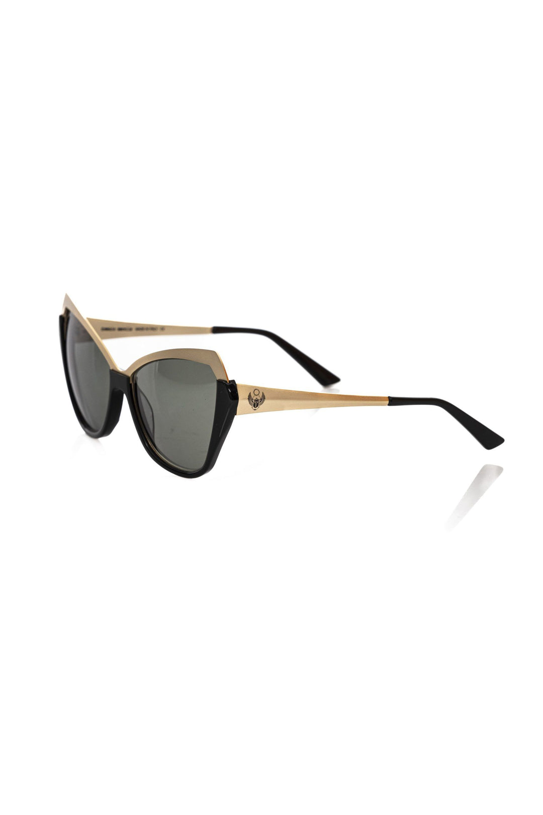 Frankie Morello Black Acetate Women Sunglass