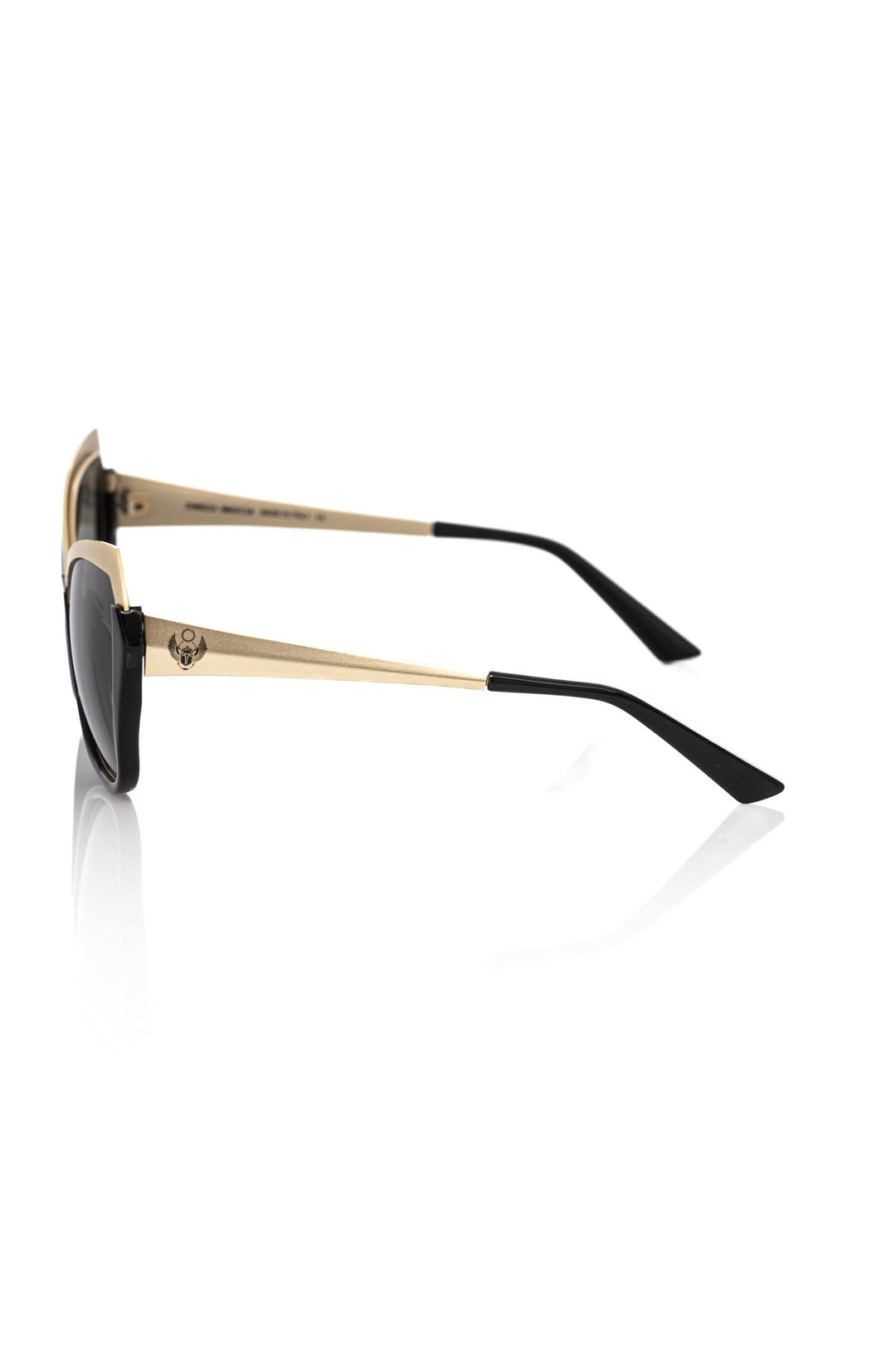 Frankie Morello Black Acetate Women Sunglass