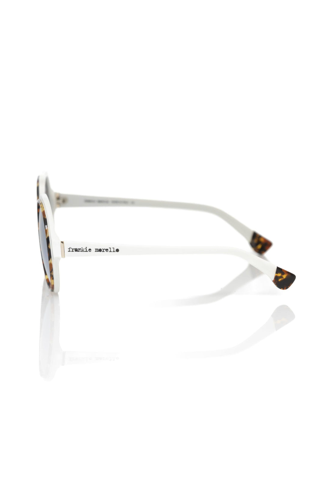 Frankie Morello White Acetate Women Sunglass