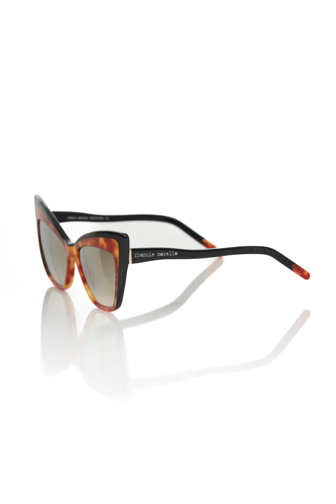 Frankie Morello Brown Acetate Women Sunglass