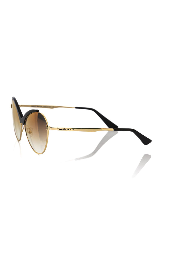 Frankie Morello Black Metallic Women Sunglass