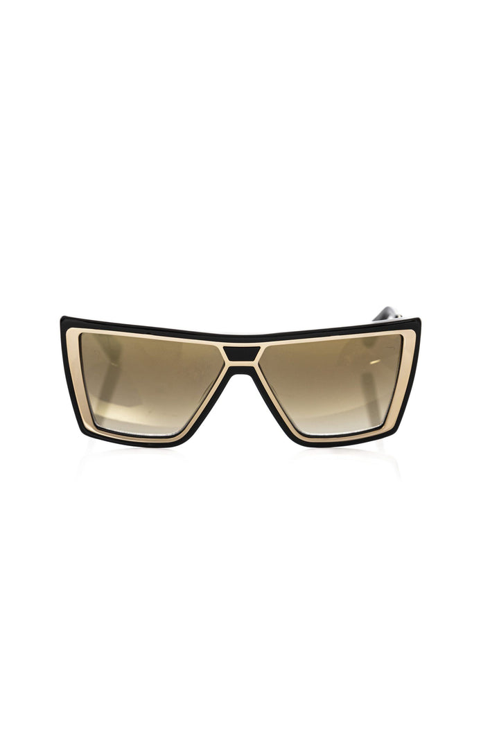 Frankie Morello Black Acetate Women Sunglass