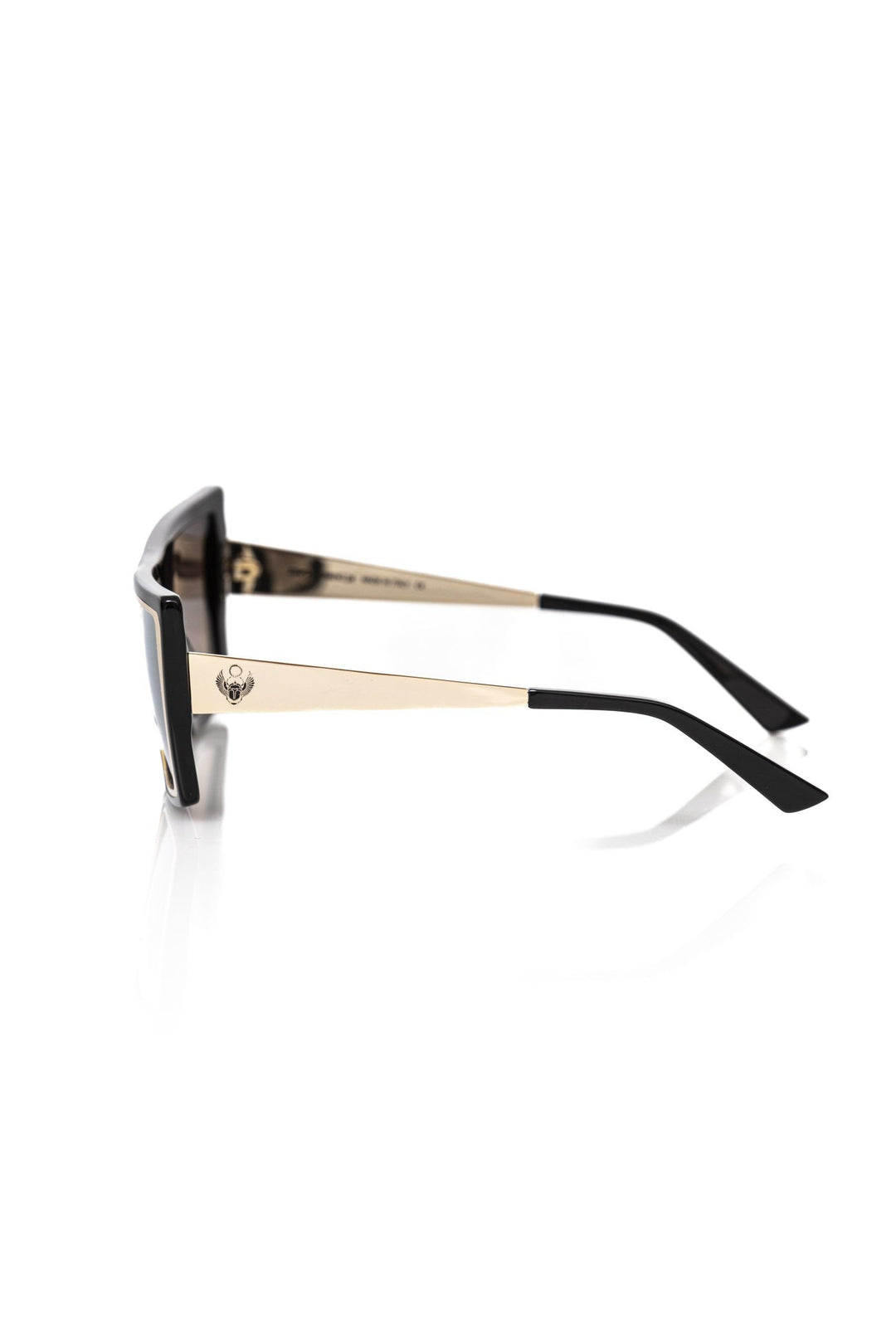 Frankie Morello Black Acetate Women Sunglass