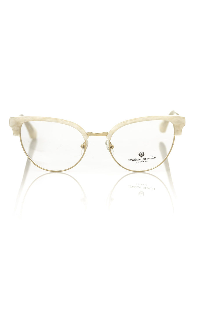 Frankie Morello White Metallic Fibre Women Frame