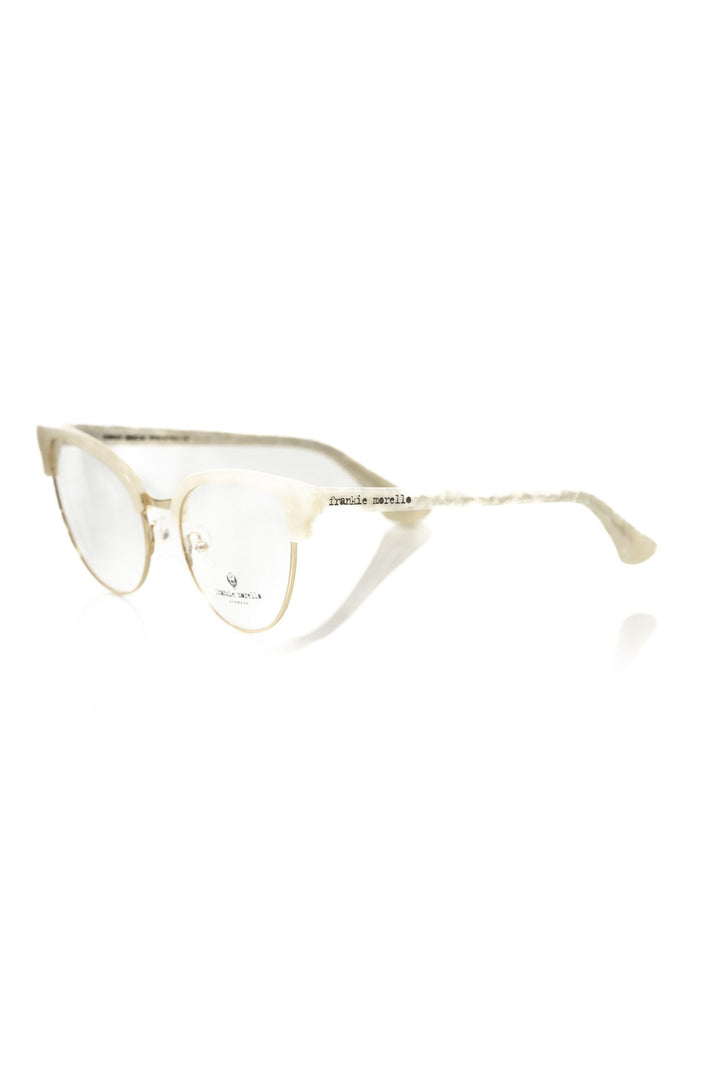 Frankie Morello White Metallic Fibre Women Frame