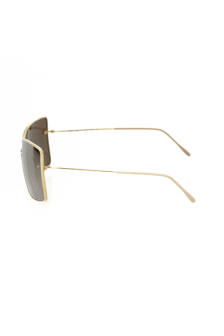 Frankie Morello Gold Metallic Fiber Women Sunglass