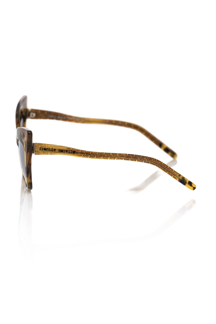 Frankie Morello Yellow Acetate Women Sunglass