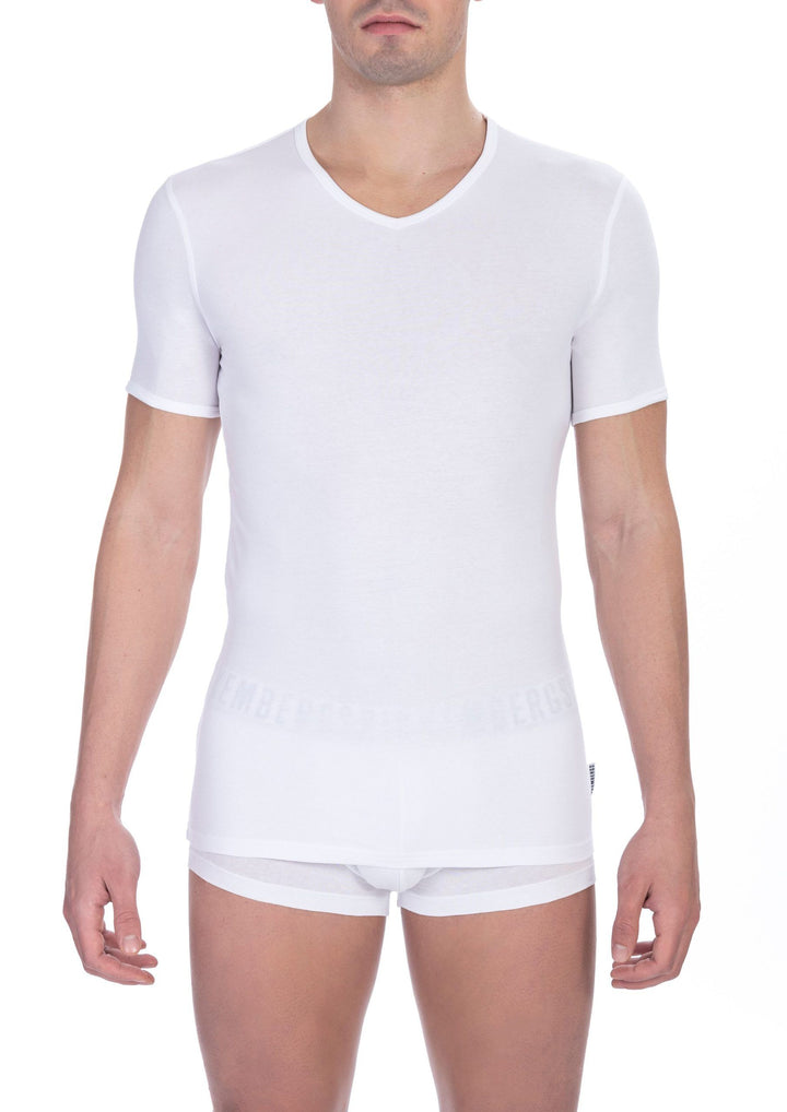 Bikkembergs White Cotton Men T-Shirt