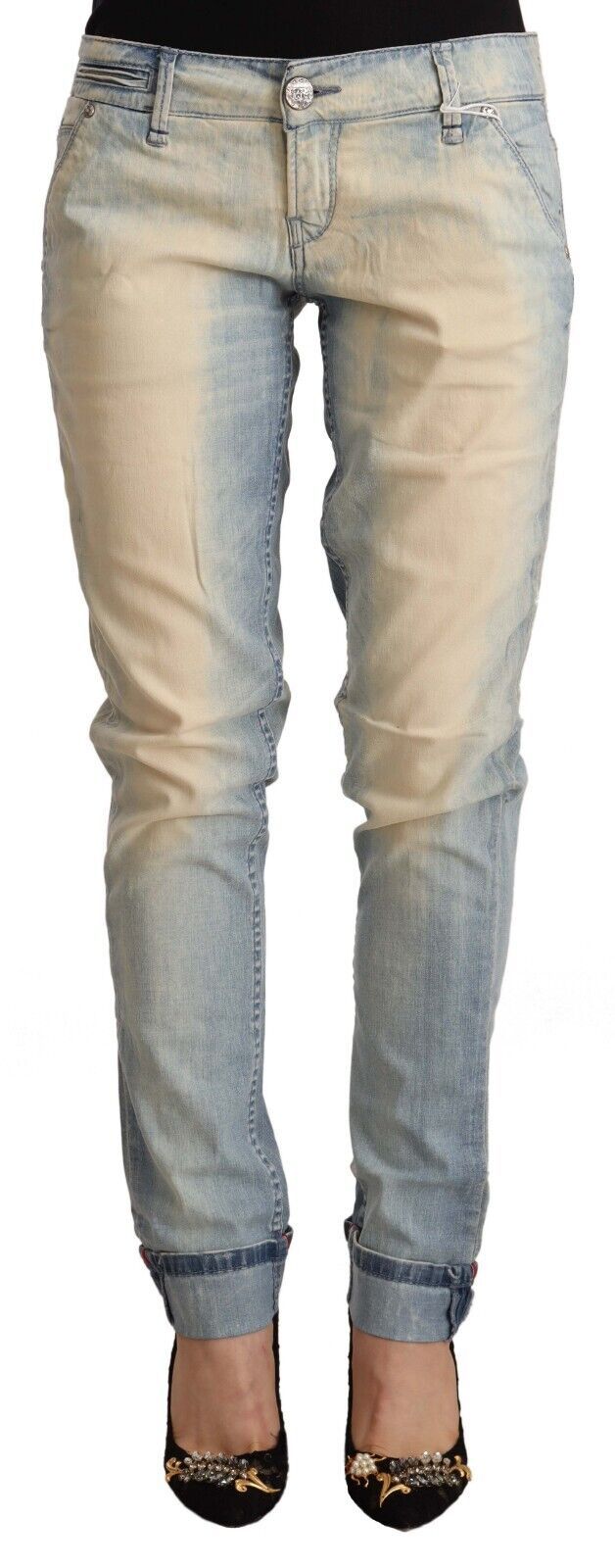 Acht Chic Light Blue Skinny Cotton Jeans