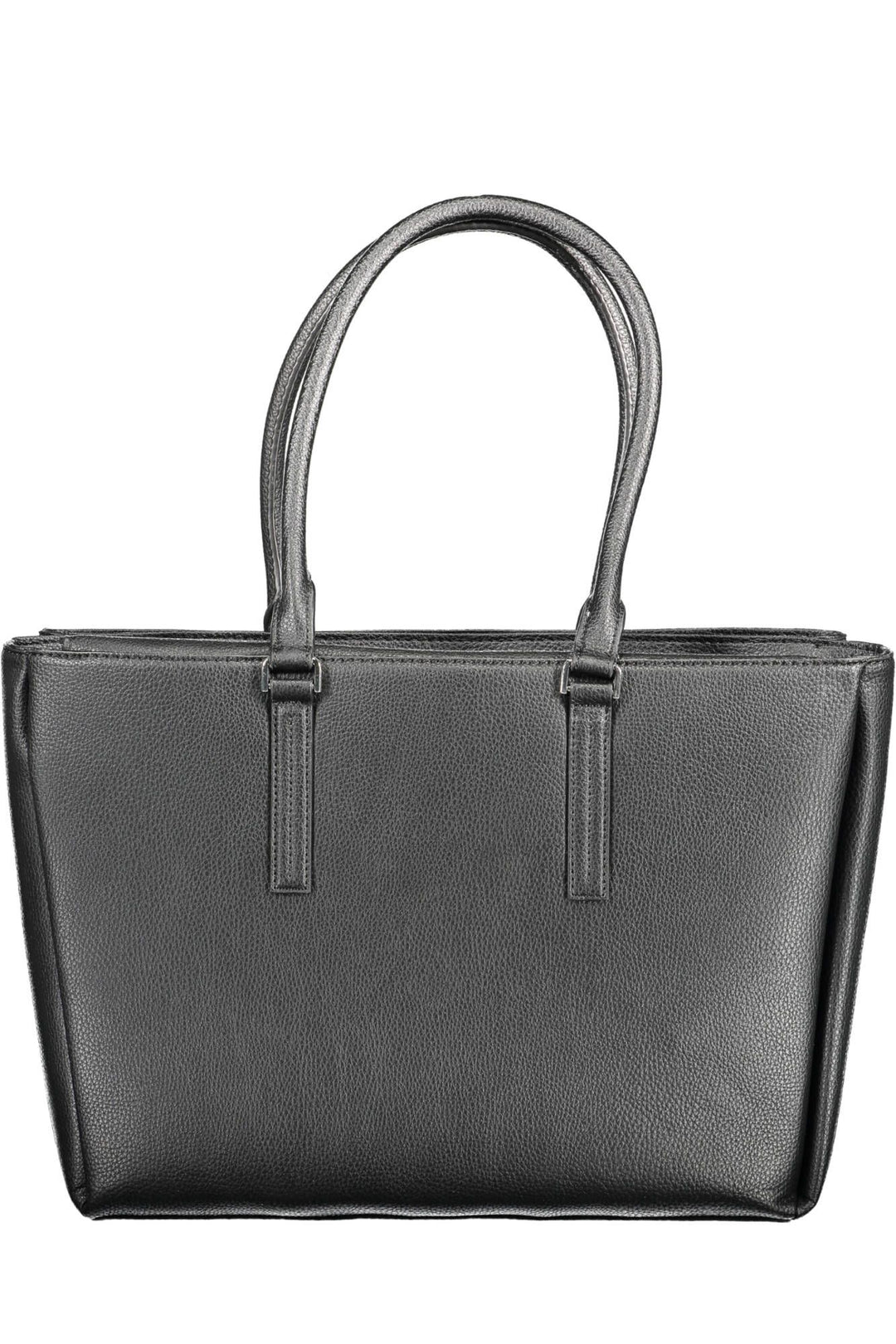 Calvin Klein Elegant Black Shoulder Bag with Triple Compartments