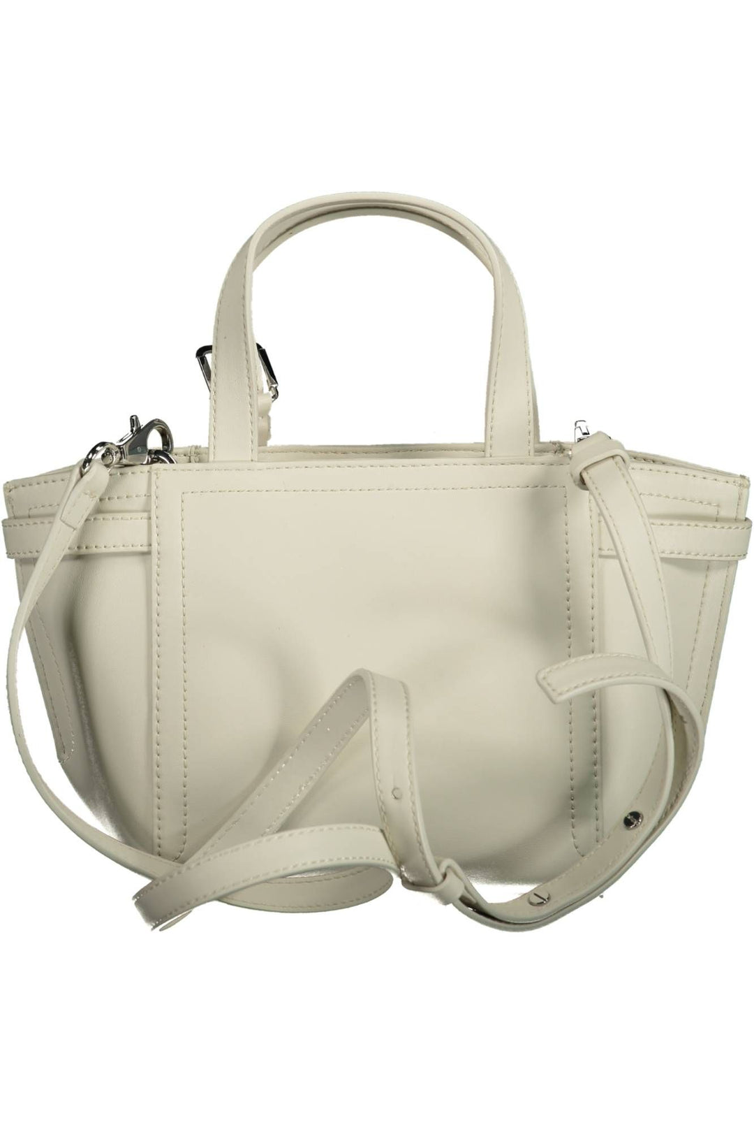 Calvin Klein Sleek White Double Handle Satchel Bag