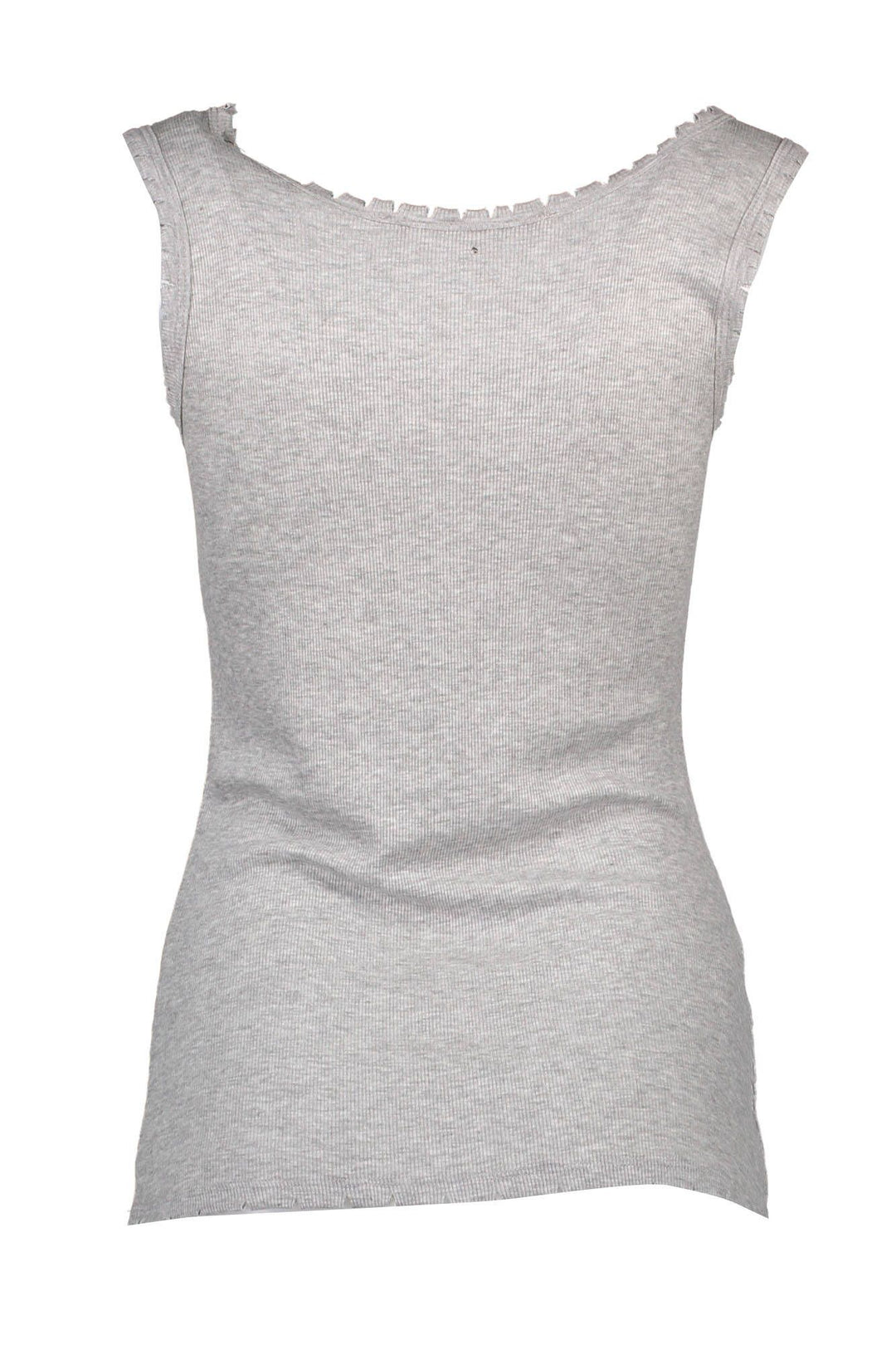 Silvian Heach Chic Gray Wide Shoulder Tank with Logo