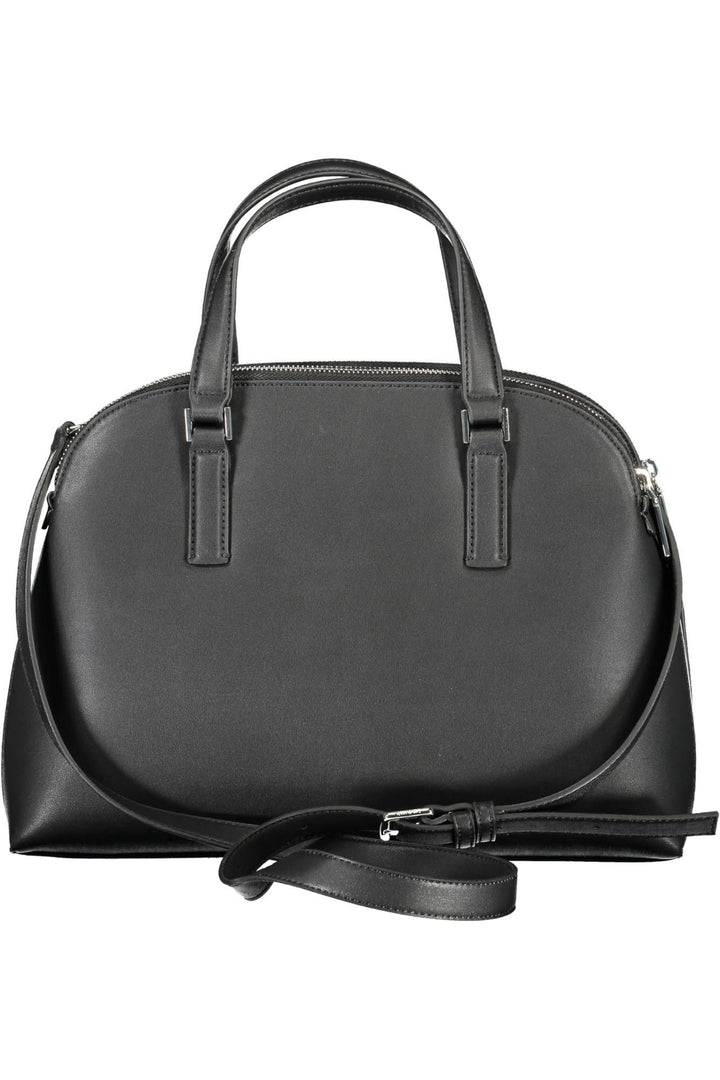 Calvin Klein Elegant Black Shoulder Bag with Logo Detail