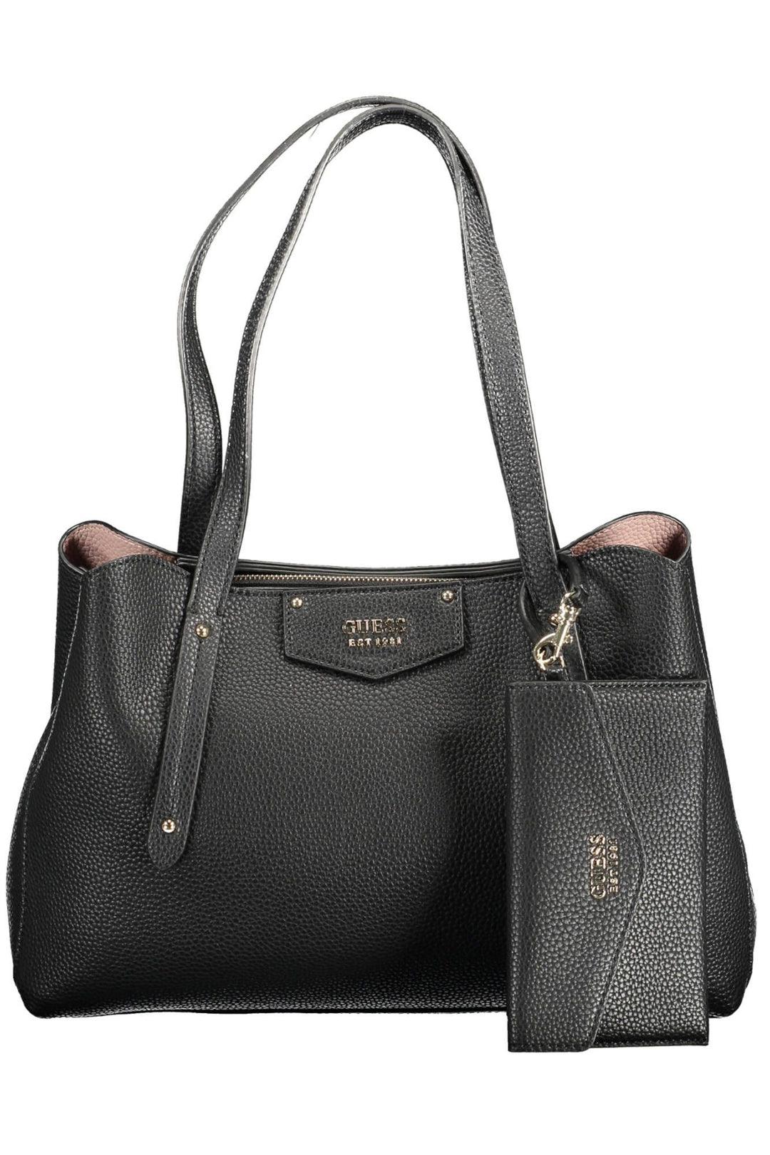 Guess Jeans Chic Black Dual-Compartment Handbag