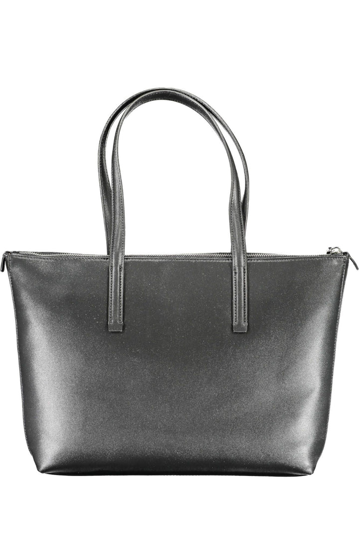 Calvin Klein Elegant Black Shoulder Bag with Zip Closure