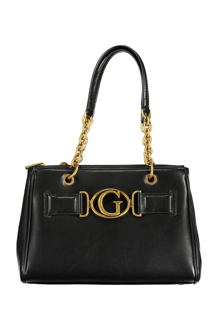 Guess Jeans Chic Black Contrasting Detail Dual-Handle Bag