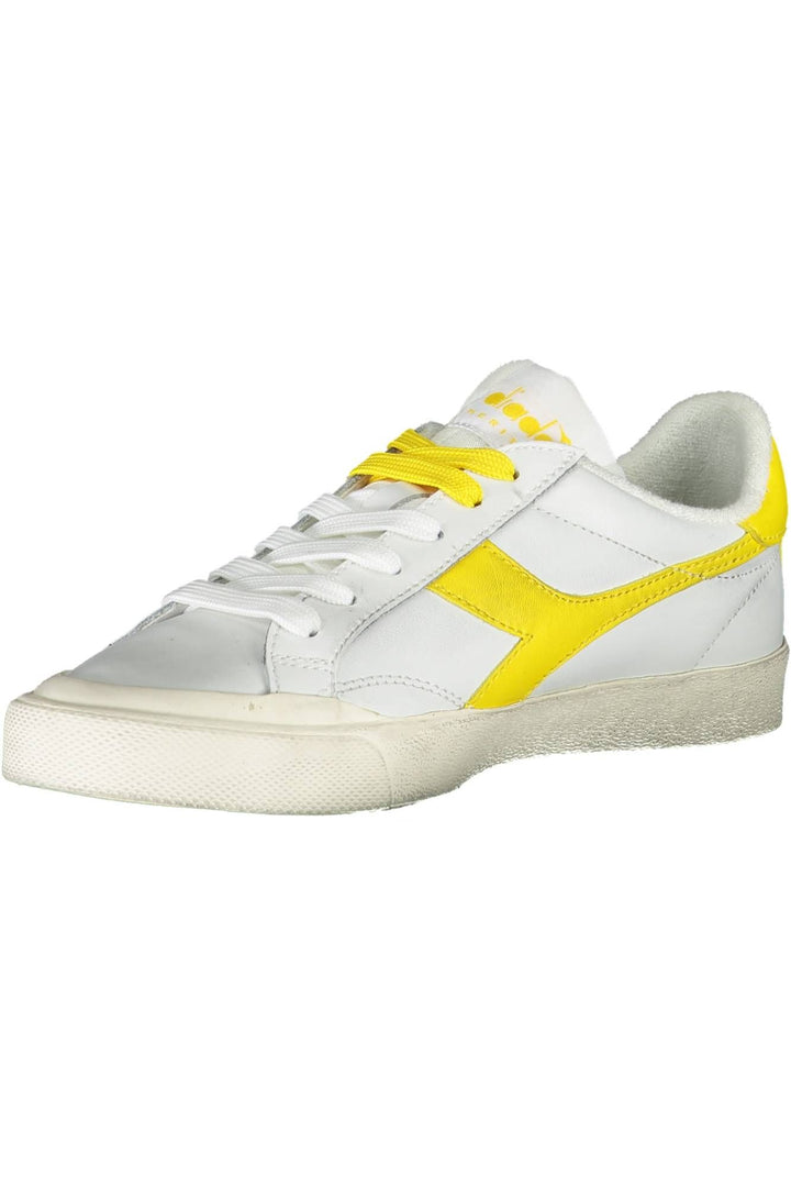 Elegant White Lace-Up Diadora Sneakers