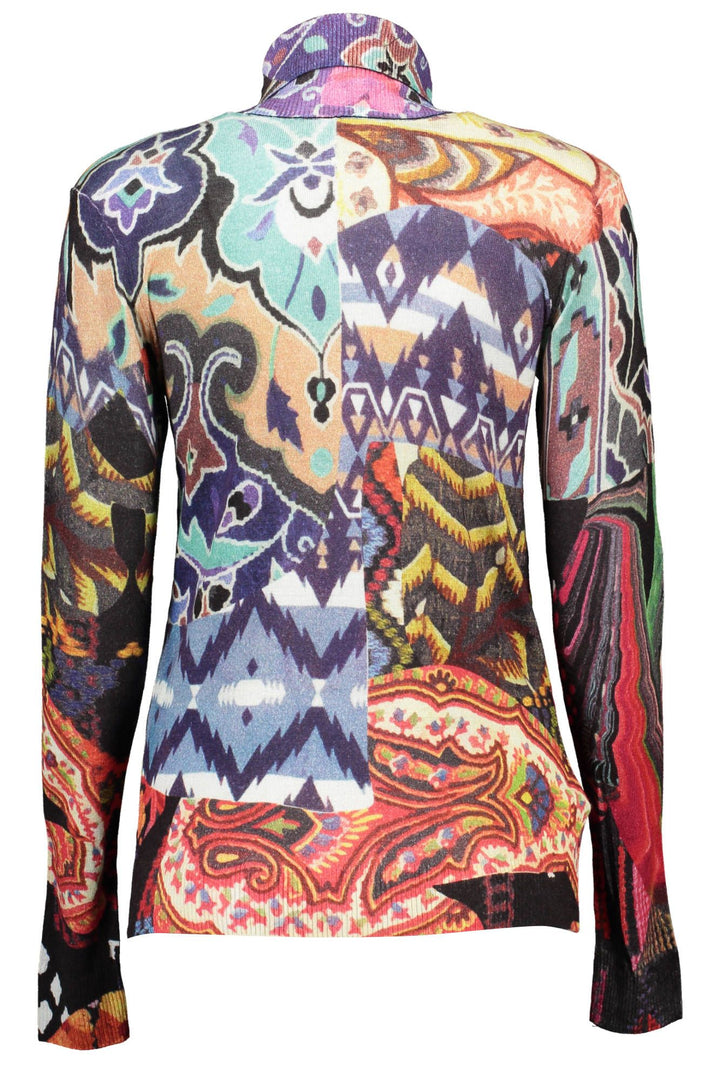 Desigual Elegant High Collar Sweater with Logo Detail