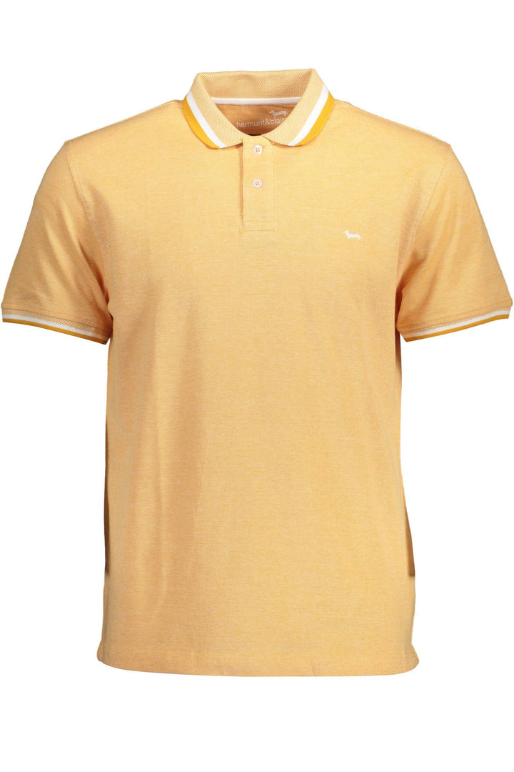 Harmont & Blaine Vibrant Orange Regular Fit Polo Shirt with Logo