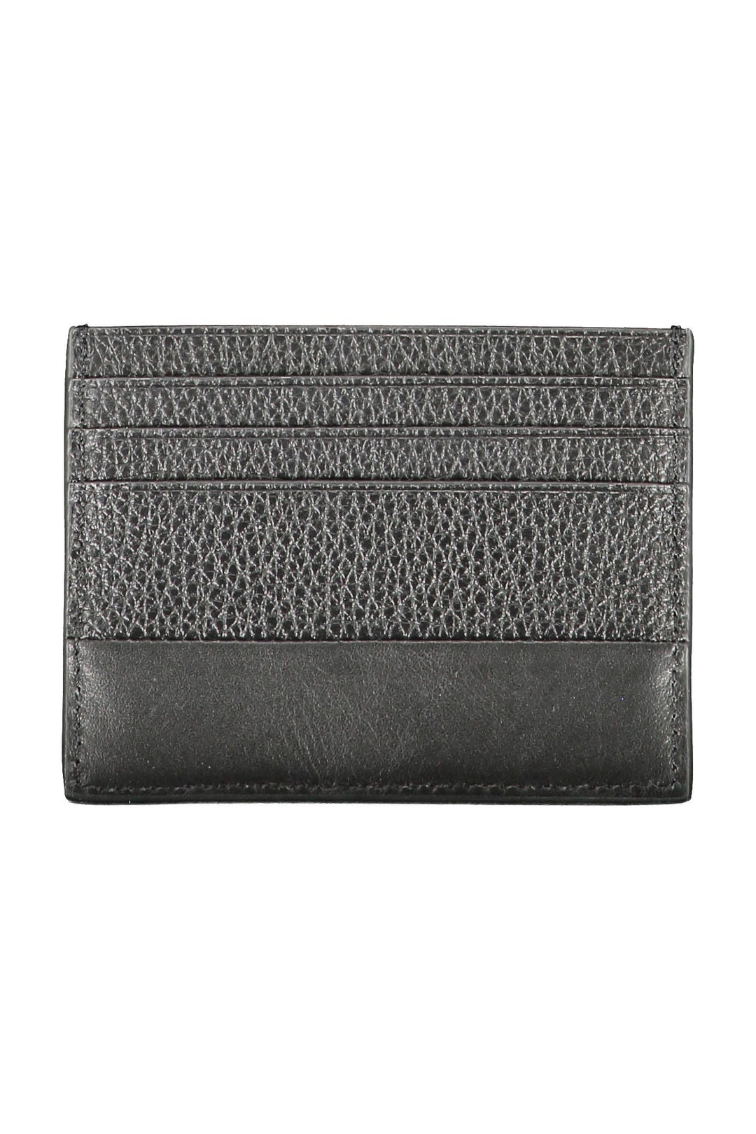 Calvin Klein Sleek Leather Card Holder in Timeless Black