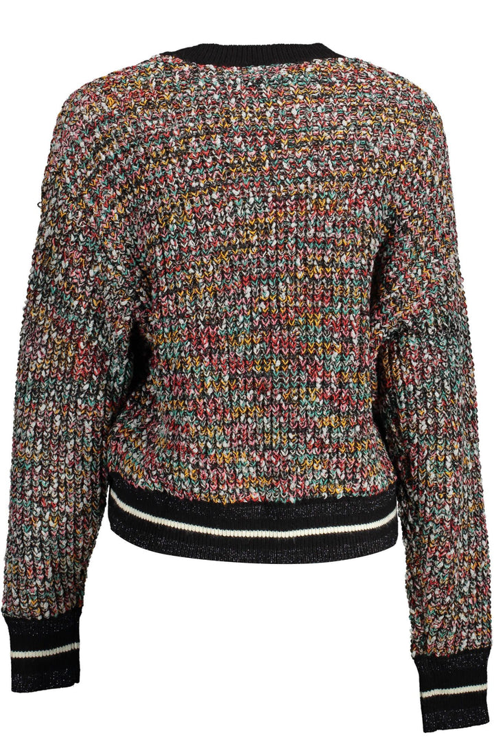 Desigual Enigmatic Black Sweater with Contrasting Details