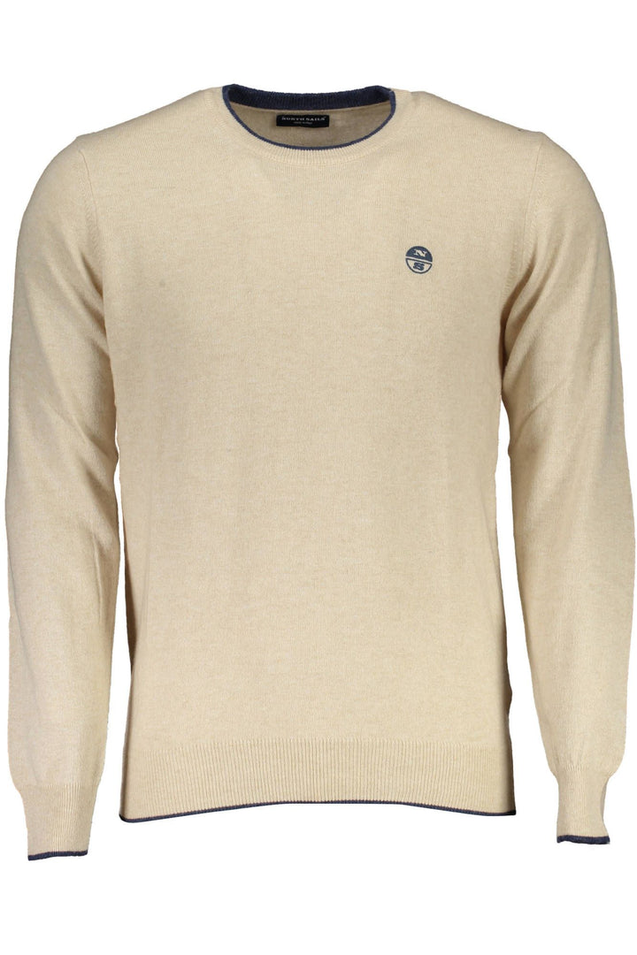 North Sails Beige Embroidered Crewneck Sweater